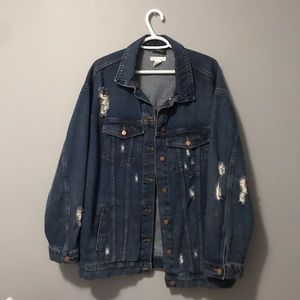 Oversized jean jacket